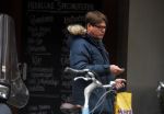 Amsterdam 9 maart 2015 
Martijn Krabbe doet boodschappen op zijn vespa scooter.