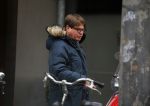 Amsterdam 9 maart 2015 
Martijn Krabbe doet boodschappen op zijn vespa scooter.