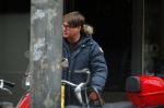 Amsterdam 9 maart 2015 
Martijn Krabbe doet boodschappen op zijn vespa scooter.