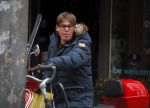 Amsterdam 9 maart 2015 
Martijn Krabbe doet boodschappen op zijn vespa scooter.