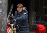 Amsterdam 9 maart 2015 
Martijn Krabbe doet boodschappen op zijn vespa scooter.