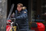 Amsterdam 9 maart 2015 
Martijn Krabbe doet boodschappen op zijn vespa scooter.