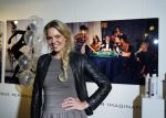Alphen aan de Rijn 28 februari 2015
Opening expositie Myrthe Mylius. Vriend Thomas Berge en zoontje Jack zijn natuurlijk aanwezig.