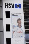 Hamburg 18 maart 2015   
Grote reclame zuil van Rafael v d Vaart bij het hsv stadion