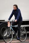 Amsterdam 9 maart 2015   
Robert ten Brink op de fiets in Amsterdam
