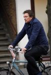 Amsterdam 9 maart 2015   
Robert ten Brink op de fiets in Amsterdam