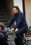 Amsterdam 9 maart 2015   
Robert ten Brink op de fiets in Amsterdam