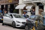 Amsterdam 9 maart 2015  
Dave Roelvink zijn moeder Lucienne en Honoria vertrekken vanaf de pc hooftstraat voor real life soap