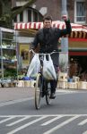 Amsterdam 23 maart 2016
Beau v Erven Dorens op de fiets in Amsterdam.