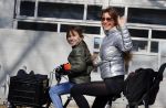 Amsterdam 12 maart 2016
Beertje v Beers met dochter op de fiets.