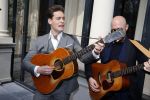 Amsterdam 9 april 2016 
Bijeenkomst van deelnemers aan het eurovision songfestival in het vondelpark.
Douwe Bob is de nederlandse inzending. manager en producer Matthijs v Duijvenbode