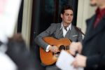 Amsterdam 9 april 2016 
Bijeenkomst van deelnemers aan het eurovision songfestival in het vondelpark.
Douwe Bob is de nederlandse inzending.