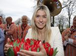 Lisse 9 april 2016
Doop van tulip Estavana Polman in de keukenhof. Estavana is de nieuwe vriendin van Rafael v d Vaart. Haar ouders zijn ook aanwezig.