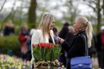 Lisse 9 april 2016
Doop van tulip Estavana Polman in de keukenhof. Estavana is de nieuwe vriendin van Rafael v d Vaart. Haar ouders zijn ook aanwezig. Annette de Vries interviewt haar