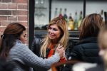 Amsterdam 9 april 2016 
Estelle Cruijff met vriendinnen op terras.
