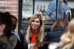 Amsterdam 9 april 2016 
Estelle Cruijff met vriendinnen op terras.