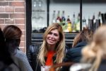 Amsterdam 9 april 2016 
Estelle Cruijff met vriendinnen op terras.