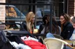 Amsterdam 9 april 2016 
Estelle Cruijff met vriendinnen op terras.