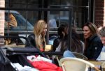 Amsterdam 9 april 2016 
Estelle Cruijff met vriendinnen op terras.