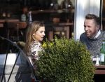 Amsterdam 17 maart 2016.
Georgina Verbaan en Patrick Martens op terras in Amsterdam.