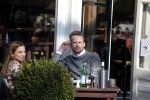 Amsterdam 17 maart 2016.
Georgina Verbaan en Patrick Martens op terras in Amsterdam.