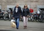 Amsterdam 14 maart 2016 
Jaap Jongbloed met zijn nieuwe vriendin Paola Goldsteen.