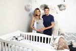 Hilversum 14 april 2016
Jaap Reesema en zijn zwangere vriendin Kim Kotter in de babykamer.