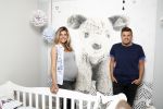 Hilversum 14 april 2016
Jaap Reesema en zijn zwangere vriendin Kim Kotter in de babykamer.