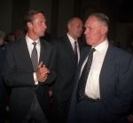 Barcelona, 14 Mei 1992
Chantal Cruijff trouwt met 3e doelman Jesus Angoy
Johan Cruijff en Rinus Michels