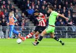 Eindhoven, 20 Maart 2016
Kompetitiewedstrijd PSV-AJAX, eindstand 0-2
Jurgen Locadia in duel met Mitchell Dijks