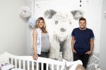 Hilversum 14 april 2016
Jaap Reesema en zijn zwangere vriendin Kim Kotter in de babykamer.