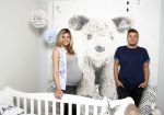 Hilversum 14 april 2016
Jaap Reesema en zijn zwangere vriendin Kim Kotter in de babykamer.