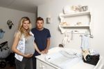 Hilversum 14 april 2016
Jaap Reesema en zijn zwangere vriendin Kim Kotter in de babykamer.