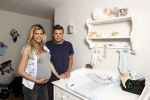 Hilversum 14 april 2016
Jaap Reesema en zijn zwangere vriendin Kim Kotter in de babykamer.