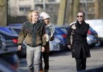 Amsterdam 12 maart 2016 
Lauren Verster met haar nieuwe vriend Jasper Diepeveen en Kimberley Klaver bij de bosbaan.