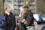 Amsterdam 12 maart 2016 
Lauren Verster met haar nieuwe vriend Jasper Diepeveen en Kimberley Klaver bij de bosbaan.