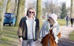 Amsterdam 12 maart 2016 
Lauren Verster met haar nieuwe vriend Jasper Diepeveen en Kimberley Klaver bij de bosbaan.