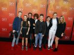 Amsterdam  3 april 2016
Premiere musical Sky in het Amsterdam theater.
Marco Borsato met zijn vrouw Leontine en kinderen Luca Senna en Jada