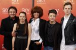 Amsterdam  3 april 2016
Premiere musical Sky in het Amsterdam theater.
Marco Borsato met zijn vrouw Leontine en kinderen Luca Senna en Jada