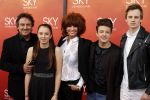 Amsterdam  3 april 2016
Premiere musical Sky in het Amsterdam theater.
Marco Borsato met zijn vrouw Leontine en kinderen Luca Senna en Jada
