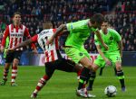 Eindhoven, 20 Maart 2016 Kompetitiewedstrijd PSV-AJAX, eindstand 0-2
Luciano Narsingh in duel met Mitchell Dijks