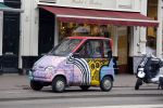 Amsterdam 18 maart 2016 
Vriendin Manuel Broekman in zijn scootmobiel