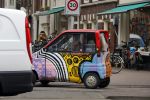 Amsterdam 18 maart 2016 
Vriendin Manuel Broekman in zijn scootmobiel