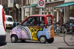 Amsterdam 18 maart 2016 
Vriendin Manuel Broekman in zijn scootmobiel