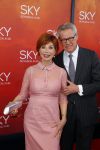 Amsterdam  3 april 2016
Premiere musical Sky in het Amsterdam theater.
Marijke Helwegen met man