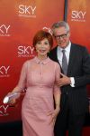 Amsterdam  3 april 2016
Premiere musical Sky in het Amsterdam theater.
Marijke Helwegen met man