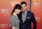 Amsterdam  3 april 2016
Premiere musical Sky in het Amsterdam theater. Nick Schilder met zijn vriendin/vrouw