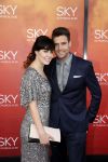 Amsterdam  3 april 2016
Premiere musical Sky in het Amsterdam theater. Nick Schilder met zijn vriendin/vrouw