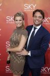 Amsterdam  3 april 2016
Premiere musical Sky in het Amsterdam theater.
Nicolette van Dam met man Bas Smit