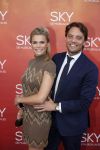 Amsterdam  3 april 2016
Premiere musical Sky in het Amsterdam theater.
Nicolette van Dam met man Bas Smit